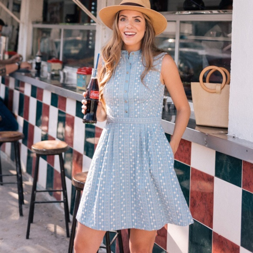 Gal Meets Glam Quinn Chambray Dress